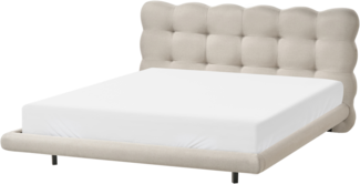 Bett mit Lattenrost Stoff SOULISSE 160 x 200 cm Beige