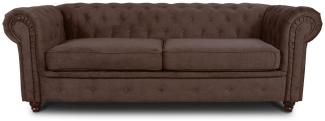 Sofnet Sofa Asti 3, Chesterfield Sofa 3-er, Sofagarnitur, Glamour Couch