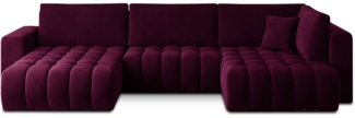 Eltap Bonito Ecksofa (Velvetmat 25) Seite links, Dunkellila, 175 x 92 x 350 cm