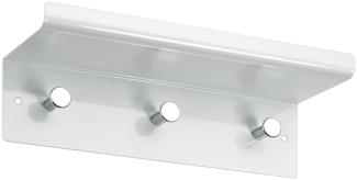 Hettich Garderobe mit Ablage 3 Haken 30,0 x 10,0 x 10,0 cm weiß