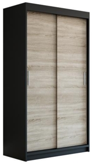 Schwebetürenschrank PAX 2-türig Schrank 120 cm (mit Spiegel) Farbe: Schwarz , sonoma