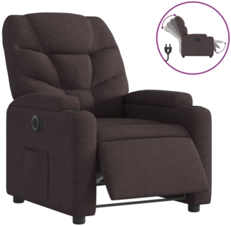 vidaXL Relaxsessel Elektrisch Dunkelbraun Stoff 3204577