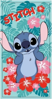 Lilo & Stitch Badetuch Lilo und Stitch in Bloom Badetuch, Strandtuch 70x140cm, 100% Polyester (1-St), Schnelltrocknend