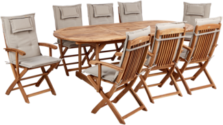 Gartentisch Set MAUI II Holz Taupe