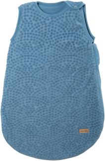 roba Babyschlafsack Seashells Indigo 70 cm für Neugeborene - Ganzjahres Schlafsack aus Bio Baumwolle - Musselin GOTS & OEKO-TEX Standard 100 zertifiziert - Blau