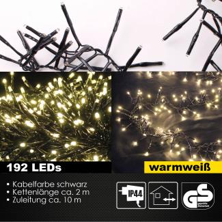 Cracker Lichterkette 192LED warmweiß Büschel Lichter Kette Weihnachtsbeleuchtung