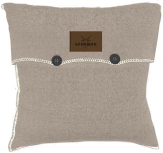 Wohndecke Kissenhülle SANSIBAR taupe BL 45x45 cm braun, Sansibar Sylt