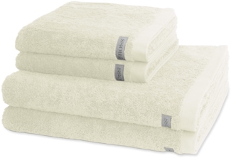 Ross Sinfonie 4 tlg. Frottier-Set - 2 X Handtuch (50 X 100cm) und 2 X Duschtuch (70 X 140cm) - 500 g/m2 - Natur