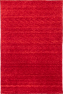 Morgenland Gabbeh Teppich - Uni - rechteckig - 90 x 60 - Rot
