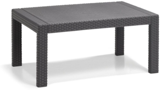 Allibert Victoria Tisch gross anthrazit - Rattanoptik, wetterfest, Garten, Outdoor