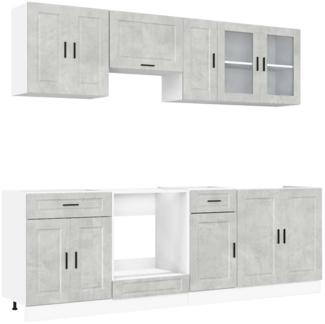 vidaXL 8-tlg. Küchenschrank-Set Porto Betongrau Holzwerkstoff 3314845