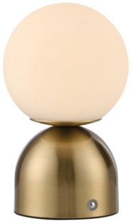 JUST LIGHT LED Tischleuchte LED Tischlampe SW RUDI, Dimmbar, CCT, USB, 1xLED-Board/1,20W/3000K, warmweiß, Akku USB, Dimmbar Touchdimmer CCT