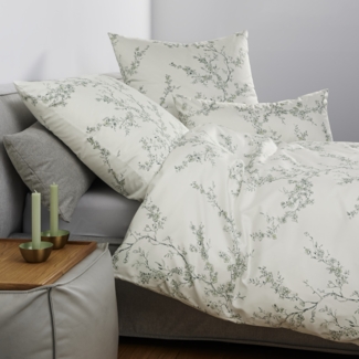 Janine Interlock Jersey Bettwäsche Carmen 55104-06 salbeigrün 135x200