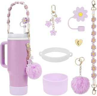 Stanley Cup Zubehör Set Strohhalm Abdeckung Wasserflasche Riemen 800-1100ml