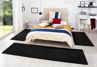 Kurzflor Bettumrandung Fancy 3teilig
