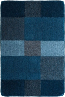 Kleine Wolke Badematte JOANA, B 70 cm, L 120 cm, Blau, Höhe 20.0 mm, fußbodenheizungsgeeignet, Polyacryl, rechteckig