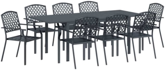 vidaXL 9-teiliges Möbel-Set für den Flur aus Anthrazitstahl 3378836
