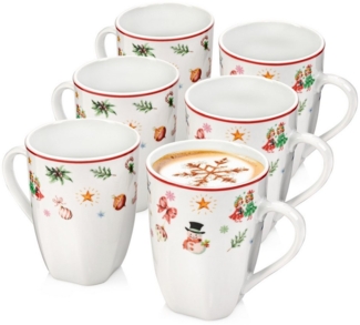 SÄNGER Kaffeebecher Set Bilgola Christmas Design 6 teilig