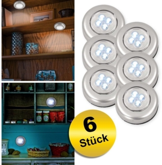 EAXUS LED Unterbauleuchte Selbstklebende Touch Schrankleuchte/Küchenunterbauleuchte, LED fest integriert, Batteriebetrieben