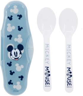 Disney Mickey Mouse Kinderlöffel Set 2-teilig im Reiseetui