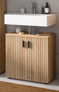 Waschbeckenunterschrank Livia in Eiche 80 cm