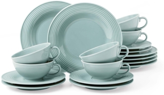Seltmann Weiden Beat Color Glaze Teeservice 18-teilig - Arktisblau - DS