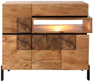 WOLF MÖBEL Sideboard (127 x 45 x 105), ROOT Highboard mit 4 Türen / 1 Schublade / 1 Ablage