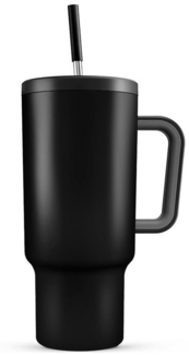 HT Thermobecher Trinkflasche mit Strohhalm 1.2L, Kühlt 11 Stunden - 34 Stunden Eisgekühlt - Kaffeebecher To Go