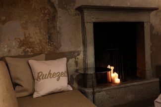 PAD Kissenhülle Kissenhülle Letters Ruhezeit Taupe Sand (45x45cm)