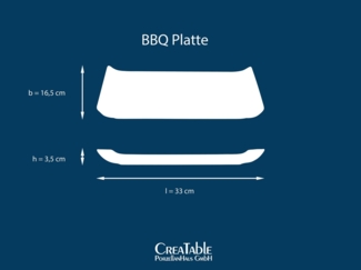 CreaTable Servierteller Nature Collection Red, Steinzeug, (2-tlg, 2 BBQ Platten)