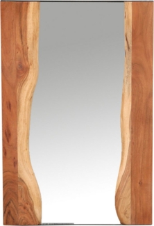 Marrakesch Orient & Mediterran Interior Spiegel Spiegel Aduial 90 cm – Wandspiegel mit Naturholzrahmen Modern & massiv (1-St), Handarbeit