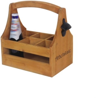 HTI-Living Der Bierträger aus Holz Geschenkidee "Arbeit macht Durst"