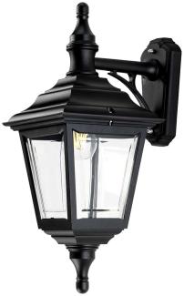 Außenleuchte, Wandlampe, Schwarz, H 52 cm