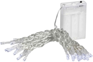 2x 20er LED Lichterkette Set Batteriekette Weihnachten Beleuchtung Deko weiß