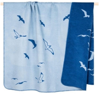 Wohndecke Decke Möwe Seagull Blau (150x200cm), PAD