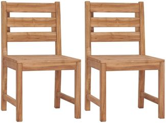 vidaXL Gartenstühle 2 Stk. Massivholz Teak 315614