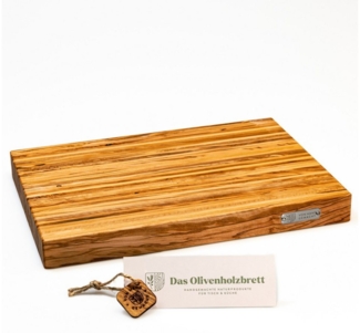 dasOlivenholzbrett Schneidebrett Schneidebrett aus Olivenholz, rechteckig, groß