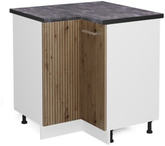 Eckunterschrank R-Line Artisan-Eiche 75.6 cm , AP Anthrazit Vicco