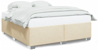 vidaXL Bettgestell ohne Matratze Creme 200x200 cm Stoff 3284504