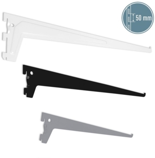 ib style Wandregal 20er Set Regalbodenträger Regalträger Raster 50mm 1-reihig 25cm Weiß, Raster 50mm