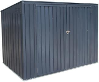 Westmann Metall Mülltonnenbox Gerätebox 73 | Dunkelgrau | 100x235x131 cm