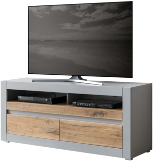 Lowboard TV-Unterschrank Casablanca 150x42x63cm Platingrau Zinneiche