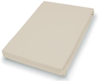 Hahn Haustextilien Jersey-Spannlaken Basic Größe 140-160x200 cm Farbe Düne