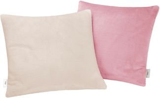 s.Oliver Doublesoft Kissenbezug 50x50 cm - super kuschelig & weich, Polyesterflausch 2 Stück rosa