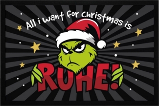 MoonWorks Fußmatte Fußmatte Weihnachten Grinch Ruhe Anti Weihnachtsdeko Weihnachtsmuffel, rechteckig