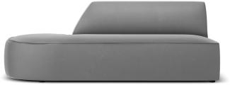 Micadoni 2-Sitzer Samtstoff Modul Ruby Links | Bezug Grey | Beinfarbe Black Plastic