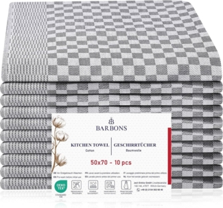 BARBONS Geschirrtuch Geschirrtücher Baumwolle, Küchentücher, Küchenhandtücher 240 g/m², (10-tlg)