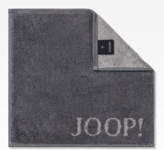 JOOP! Handtücher JOOP! Seiftuch Classic Doubleface 1600, 77 Anthrazit, Baumwolle (1-St)