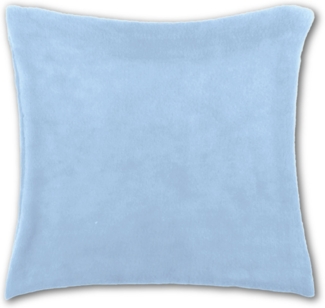 Kissenhülle Kuschel 30x30cm Kissenbezug Dekokissen Auswahl: blau - babyblau mit Füllung