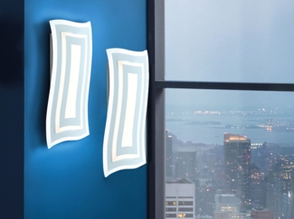 2er SET LED Wandlampen mit Schalter, dimmbar & Tageslicht, Höhe 43cm